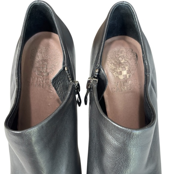 Vince Camuto Elvin High Heel Bootie Shoe Size 7.5 Buttery Soft Black Leather - Picture 3 of 11